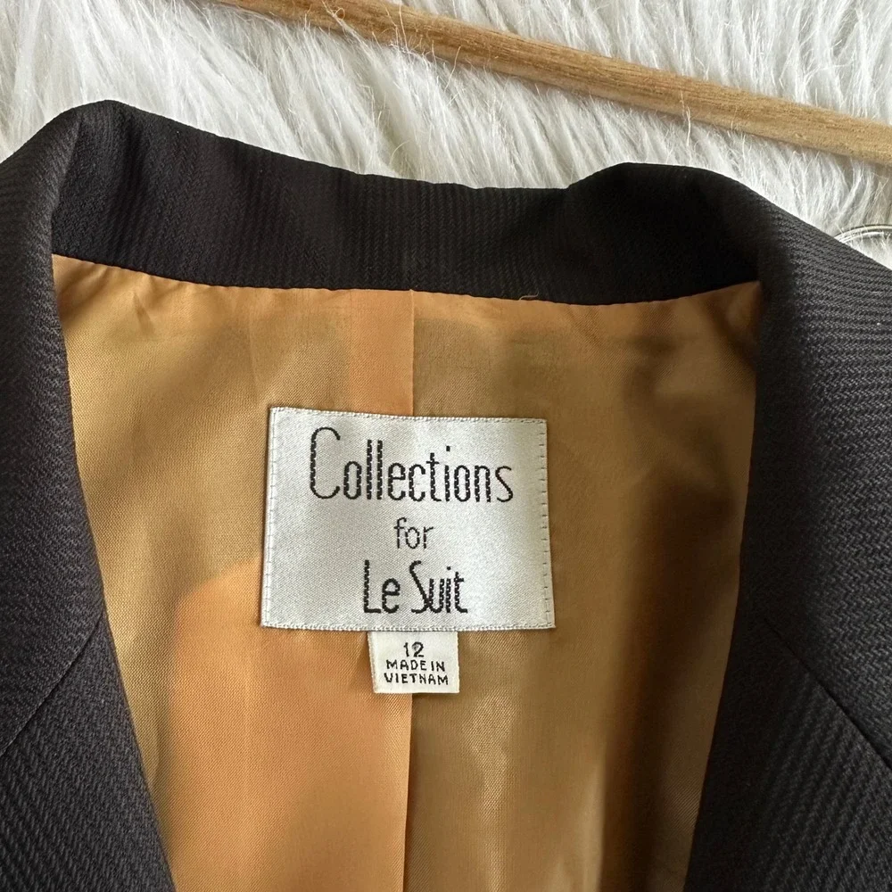 Collections for Le Suit Womens Pants Blazer Texture Business Preppy Office Sz 12